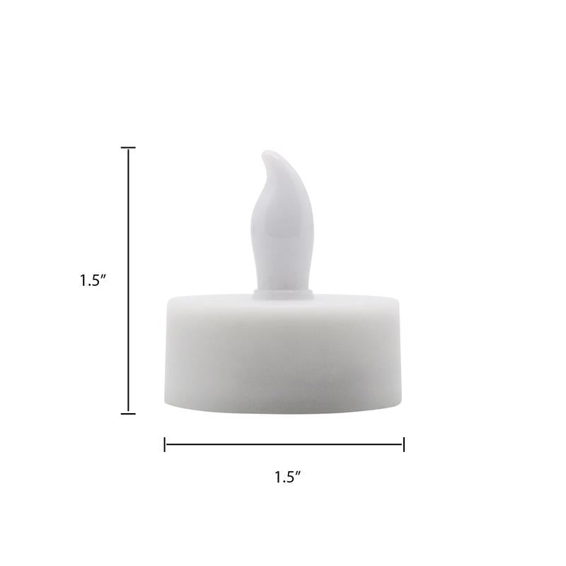 Matchless Darice White Unscented Scent Tealight Flameless Flickering Candle