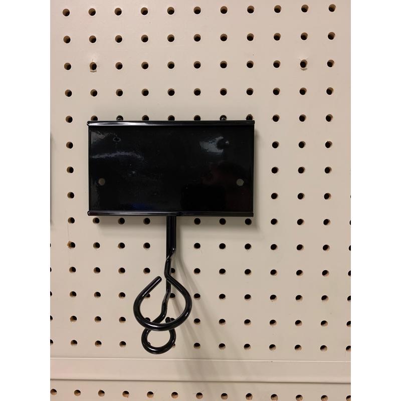 9 in. H X 5 in. W X 7 in. D Black Metal Wire Hook Pegboard Display