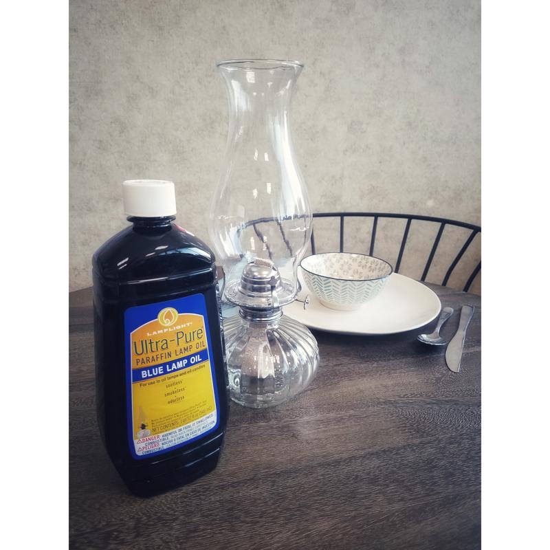 Lamplight Farms Clear Glass 13.81 in. Ellipse Oil Lamp 1 pc