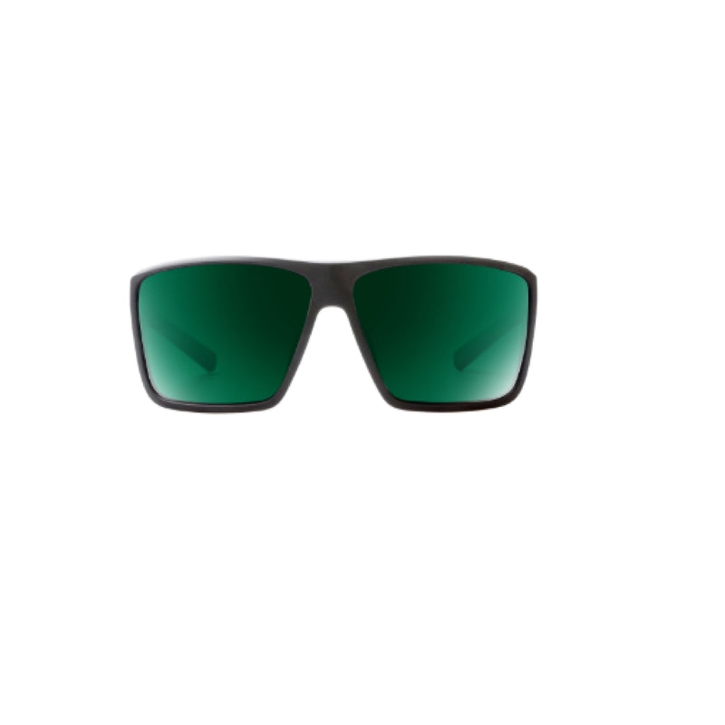 Native Wells XL Unisex Matte Black Frame Green Lens Sunglasses