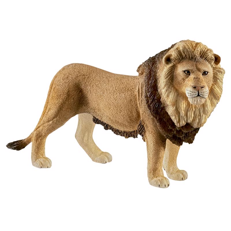 LION TOY BRN PLST 2.87"H