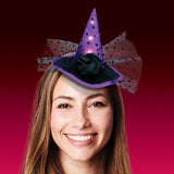 Magic Seasons Multicoloured 5 in. Prelit Witch Hat Headbands Halloween Decor