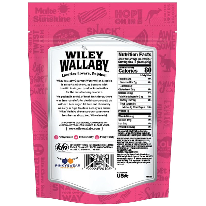 Wiley Wallaby Australian Style Watermelon Licorice 10 oz