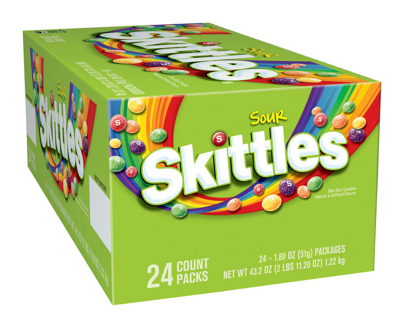 Skittles Sour Assorted Chewy Candy 1.8 oz