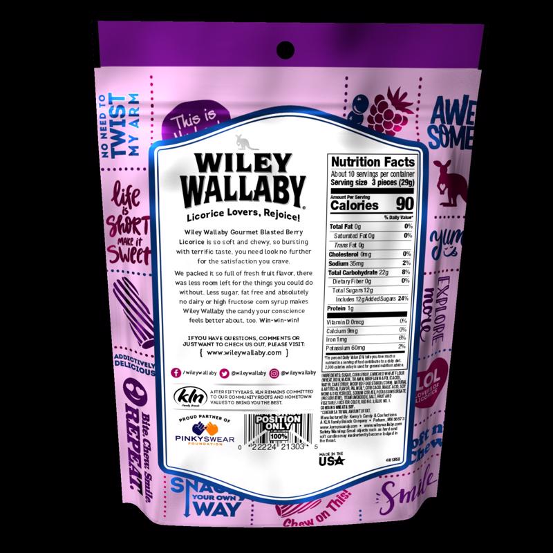 Wiley Wallaby Australian Style Blasted Berry Licorice 10 oz