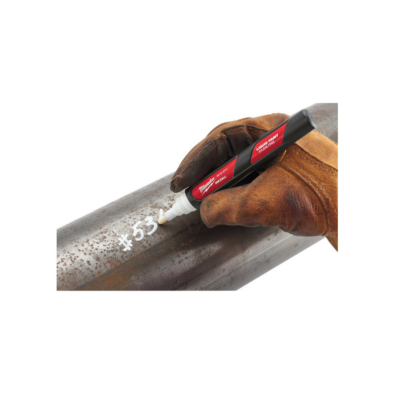 Milwaukee INKZALL White Felt Tip Liquid Paint Marker 1 pk