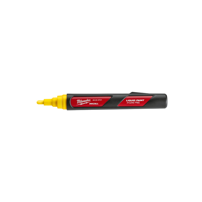 Milwaukee INKZALL Yellow Felt Tip Liquid Paint Marker 1 pk