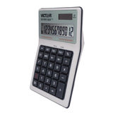 Victor Tuffcalc Silver 12 digit Solar Powered Washable Scientific Calculator