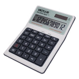 Victor Tuffcalc Silver 12 digit Solar Powered Washable Scientific Calculator