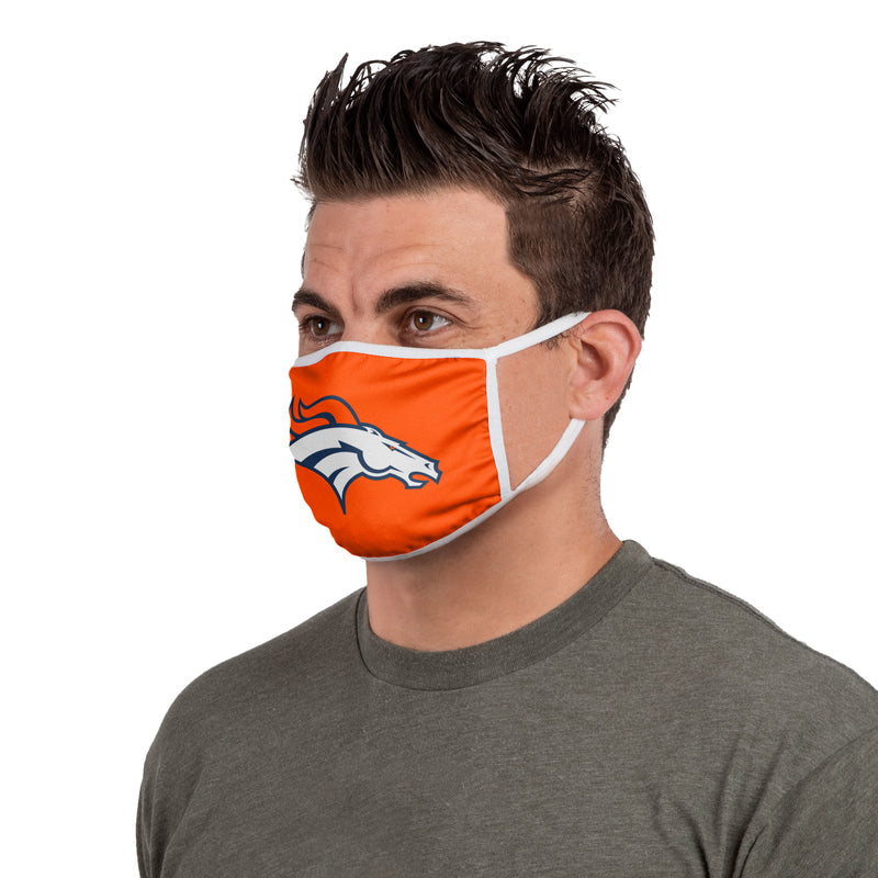 FOCO Household Multi-Purpose Denver Broncos Face Mask Multicolored 1 pk