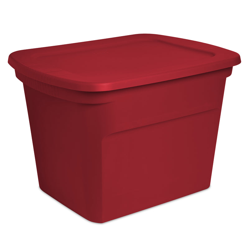 STORAGE TOTE RED 18GAL