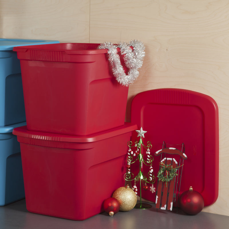 Sterilite 18 gal Red Storage Tote 15.63 in. H X 17.63 in. W X 23.5 in. D