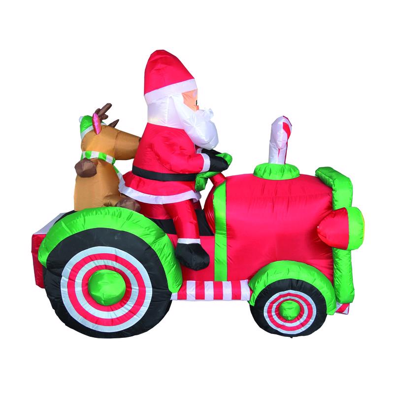 Celebrations Santa With Tractor 6 ft. Inflatable