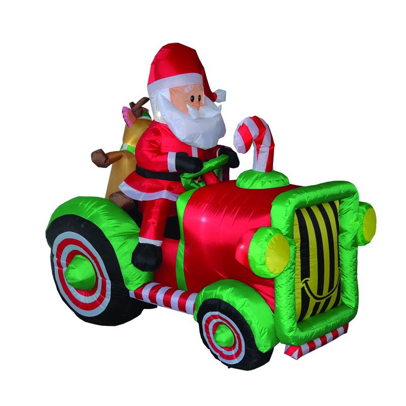 Celebrations Santa With Tractor 6 ft. Inflatable