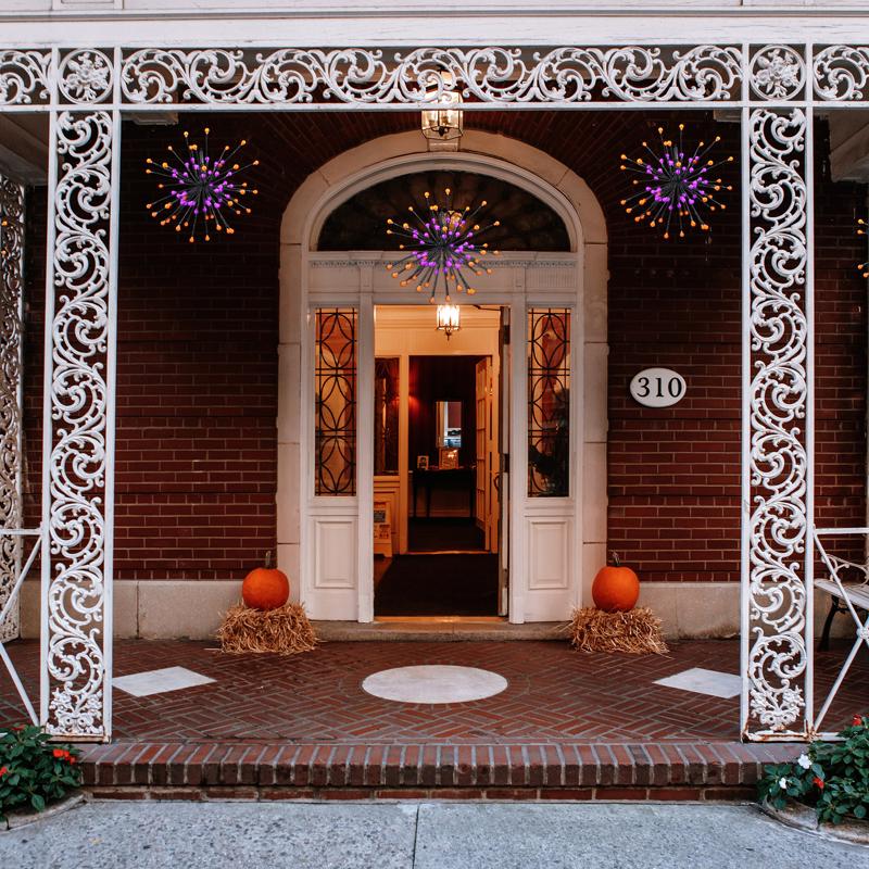 Celebrations Halloween Orange/Purple 80 ct 16 in. LED Prelit Blast Yard Decor