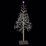 Celebrations Platinum LED Multi Shimmering Tree 4.5 ft. Pathway Decor