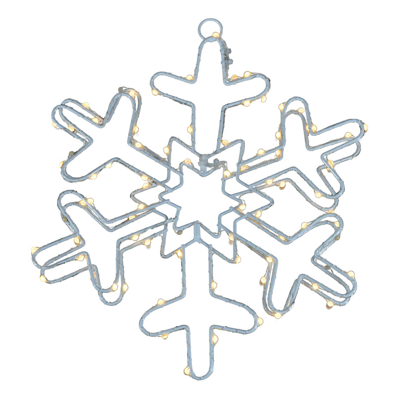Celebrations LED Clear/Warm White Snowflake 12 in. Hanging Decor