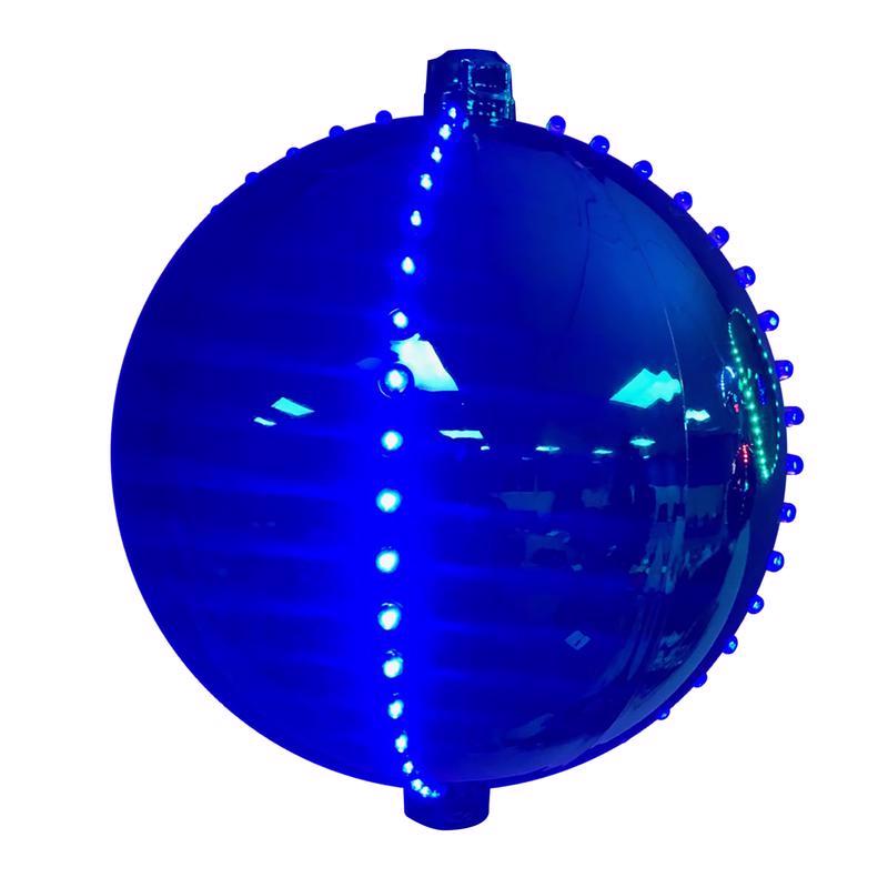 LIGHTED ORNAMENT BLUE 6"