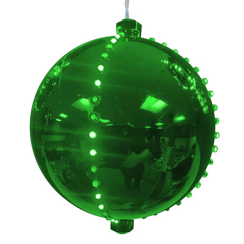 LIGHTED ORNAMENT GRN 6"