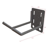 3 in. H X 2 in. W X 4 in. D Black Metal Rope Cutter Hook Pegboard Display