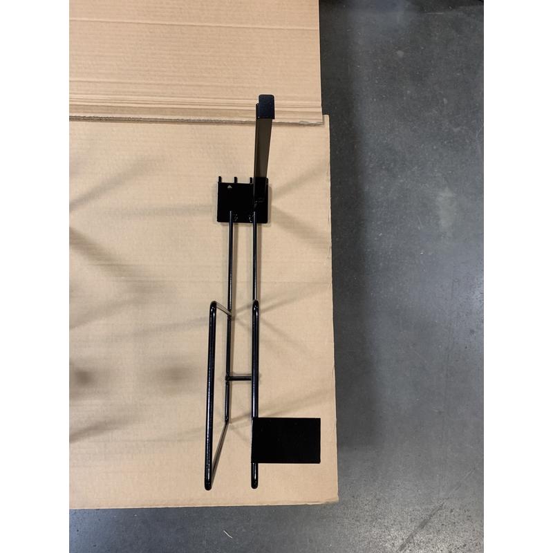 10 in. Black Metal Universal Clamp Hook Peg Hook with Bin Tag Holder 9 pk