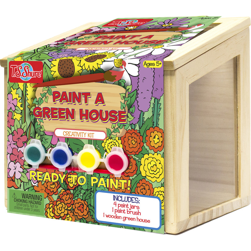 T.S. Shure Paint A Green House Wood 6 pc