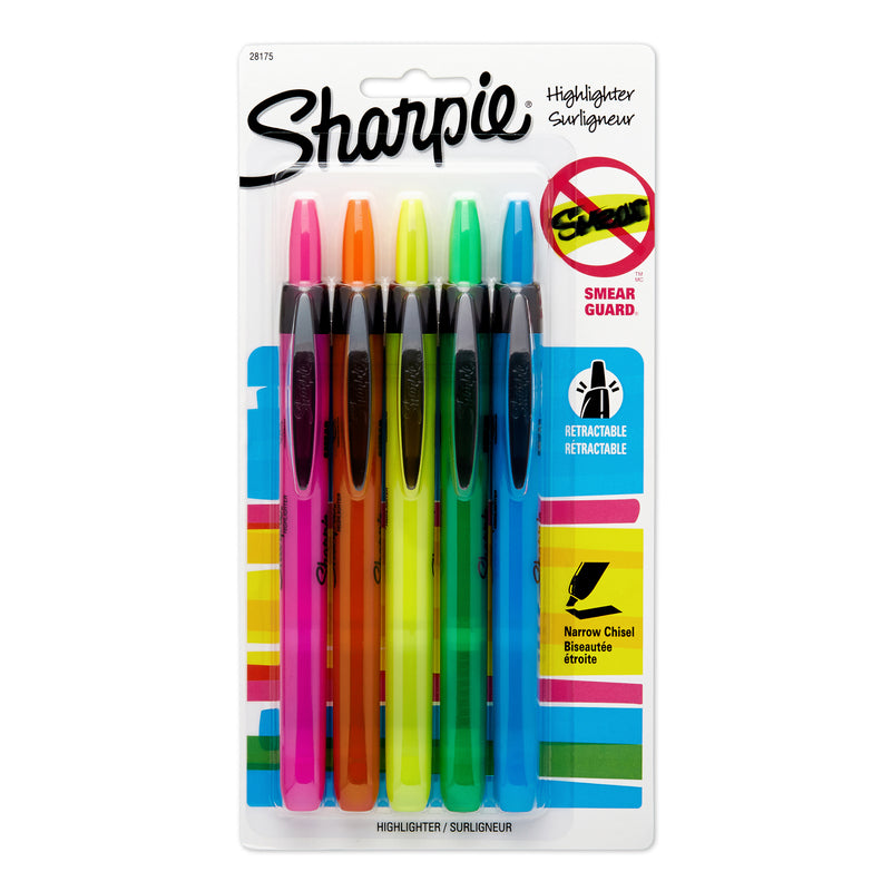 Sharpie Assorted Retractable Pen 5 pk