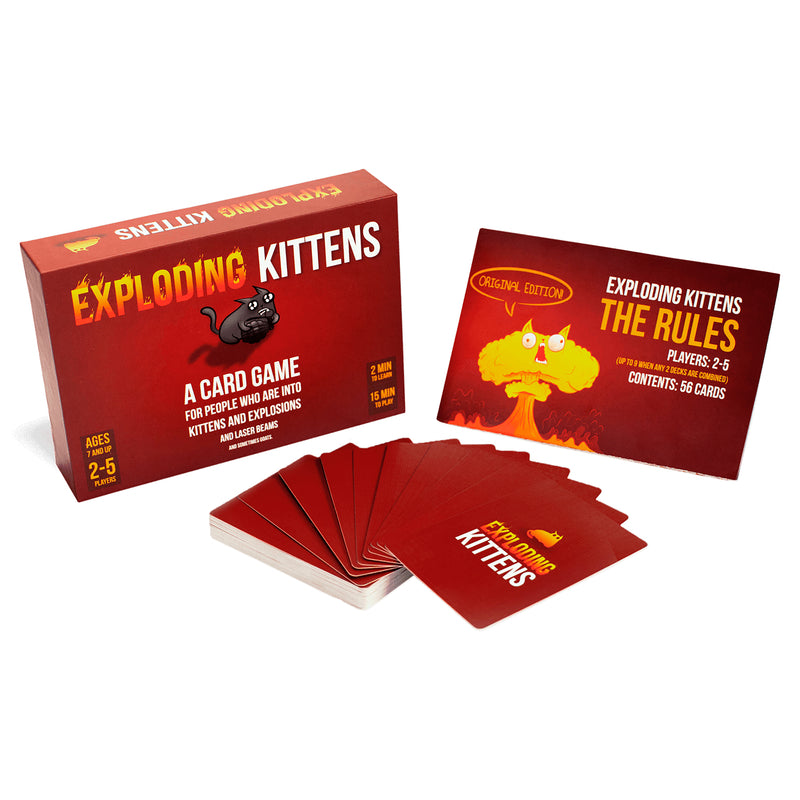 Exploding Kittens Card Game Multicolored 56 pc