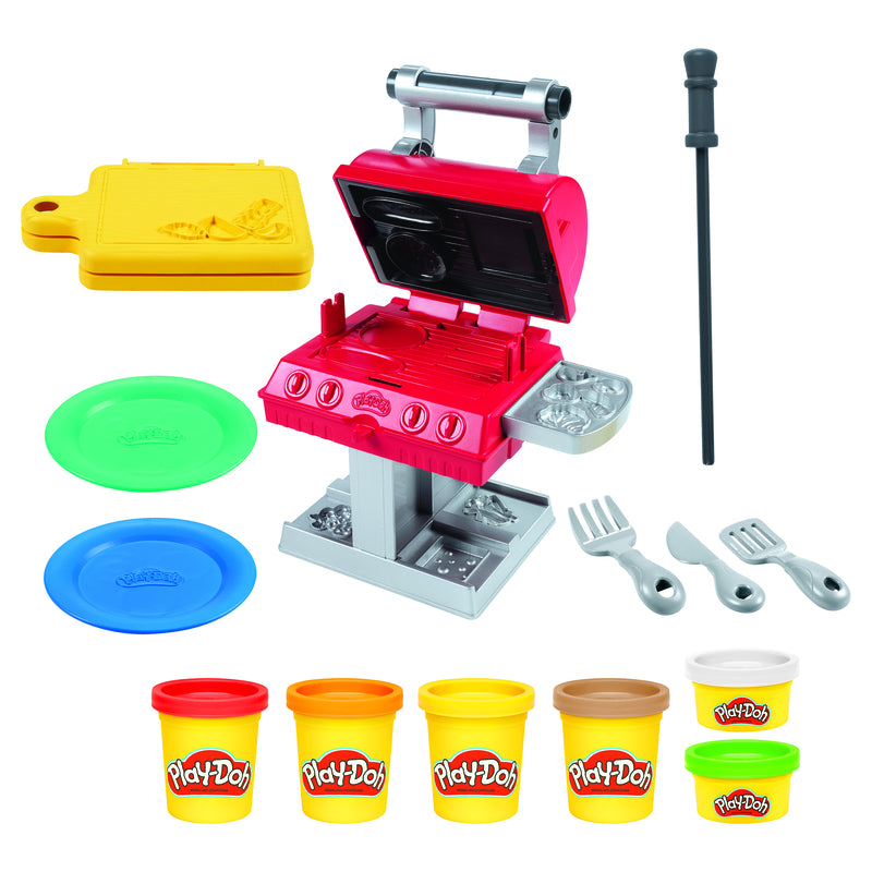 Hasbro Play-Doh Kitchen Creations BBQ Grill Playset Multicolored 14 pc