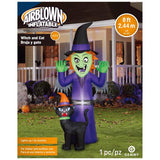 Gemmy Airblown 9 ft. LED Prelit Witch and Cat Inflatable