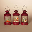 Gerson Red Spinning Lantern Indoor Christmas Decor 7.4 in.
