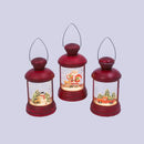 Gerson Red Spinning Lantern Indoor Christmas Decor 7.4 in.