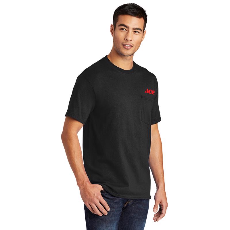 Artcraft M Sizes Unisex Short Sleeve Black Pocket T-Shirt