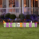 Gemmy Flat-tastics 16 in. LED Prelit Trick-or-Treat Yard Sign Halloween Decor