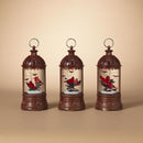 Gerson 10 in. Glass/Metal Musical Spinning Water Globe Multicolored Lantern