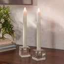 Gerson LED Bisque Aurora Flame Taper Candle 10 in.