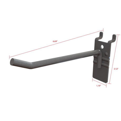 3 in. H X 1 in. W X 7 in. D Black Metal Grinding Wheel Hook Pegboard Display