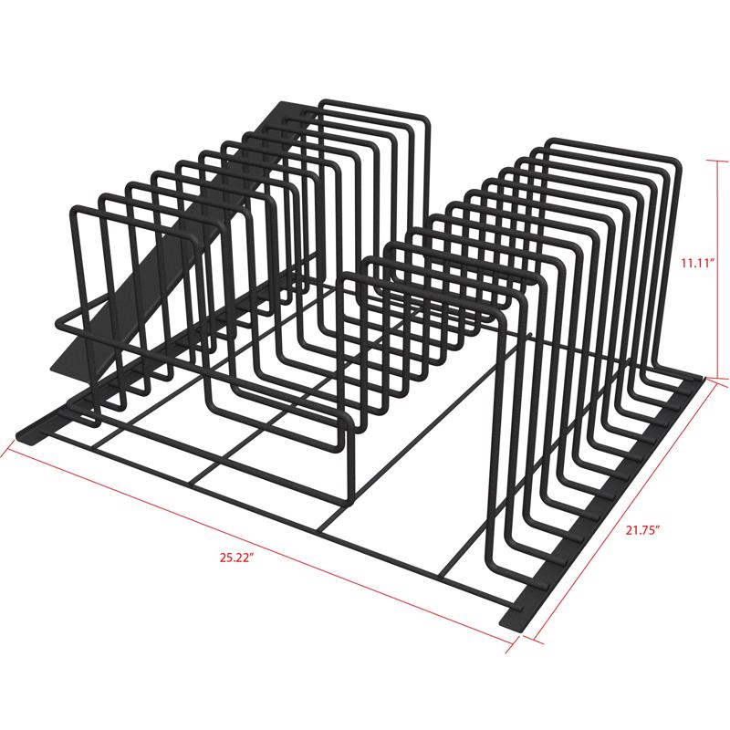 13 in. H X 25 in. W X 22 in. D Black Metal Grill Grate/Liner Display