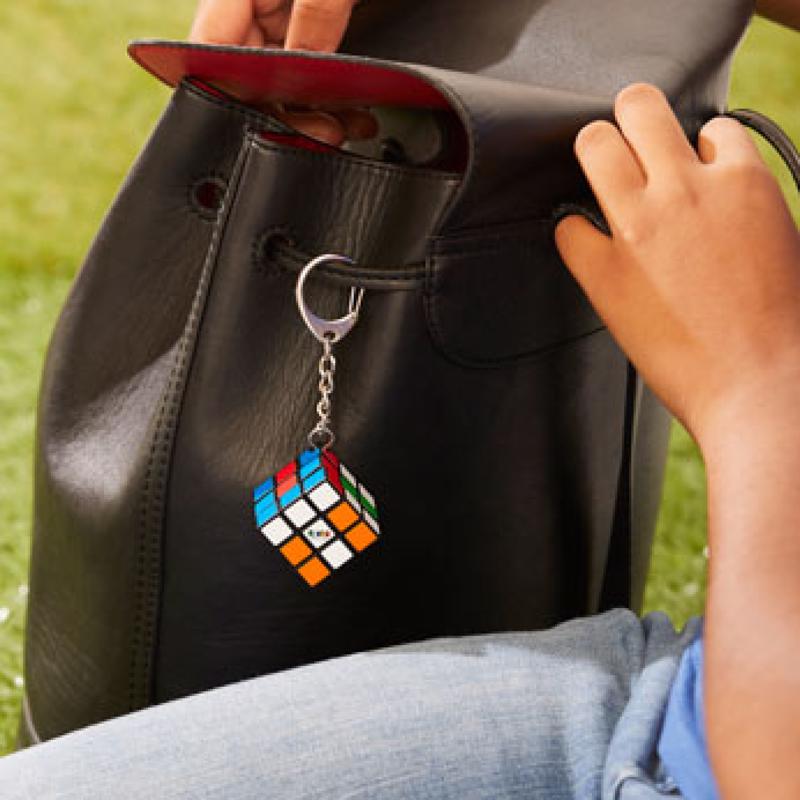 Spin Master Rubik's Cube Puzzle Keychain Multicolored 1 pc