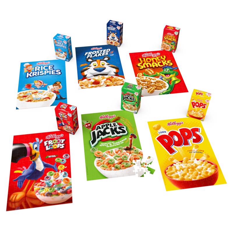 Spin Master Kellogg's Cereal Fun Pack Puzzles Multicolored