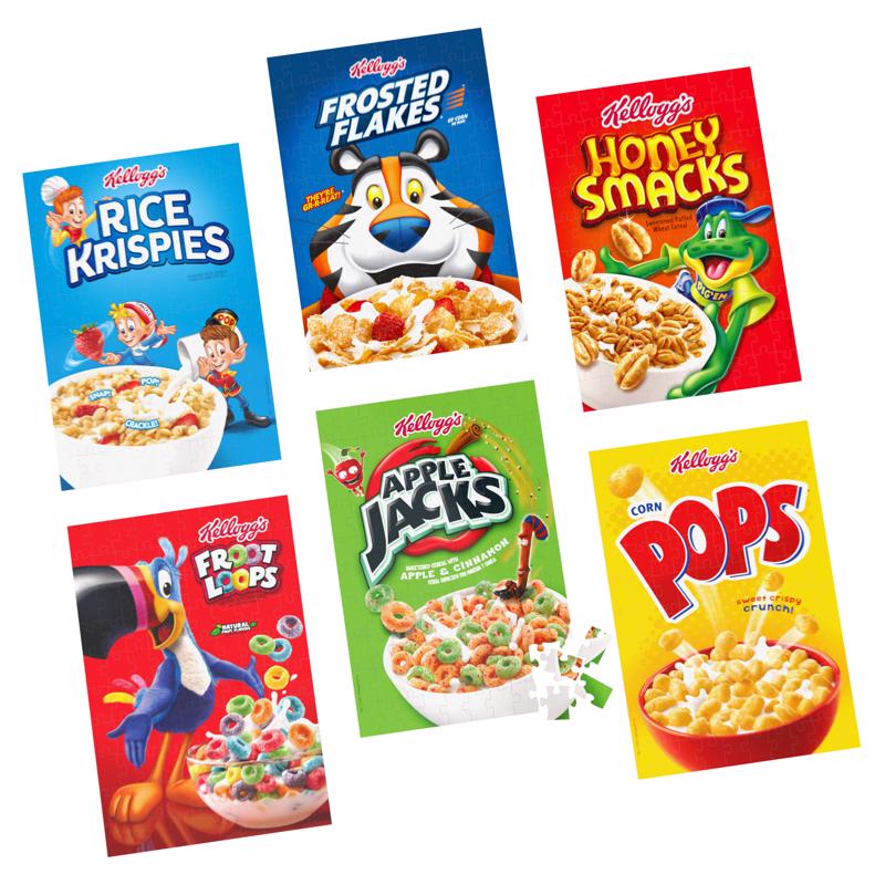 Spin Master Kellogg's Cereal Fun Pack Puzzles Multicolored