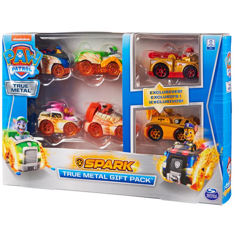 Spin Master Paw Patrol Spark True Metal Toy Cars Metal Multicolored 6 pc