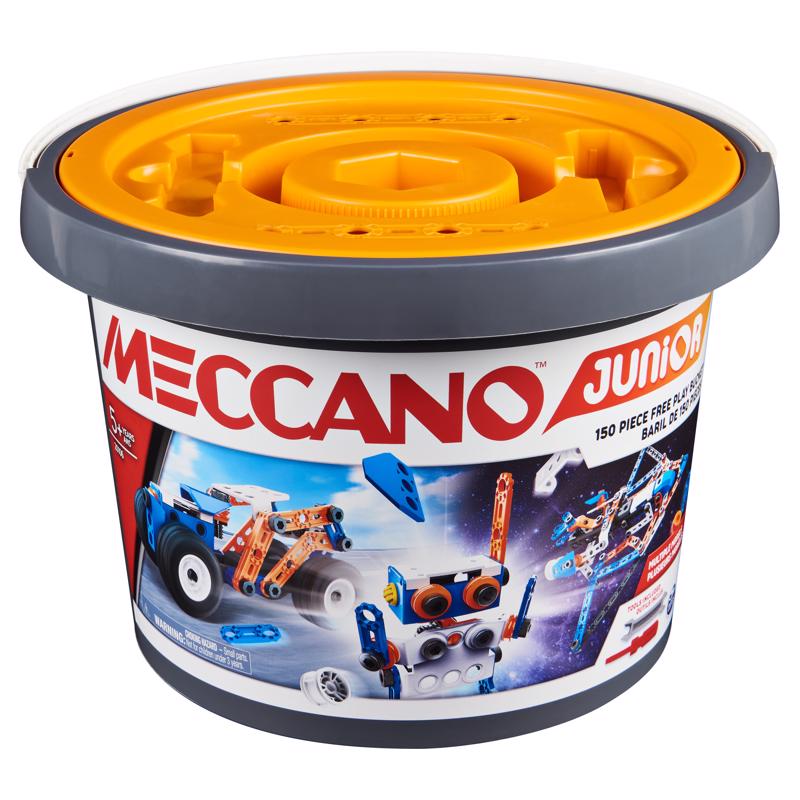 Meccano Junior Open Ended Bucket Plastic Multicolored 150 pc