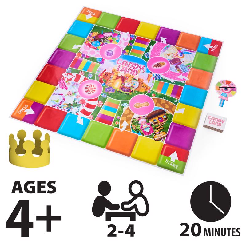 Spin Master Candy Land Giant Edition Board Game Multicolored