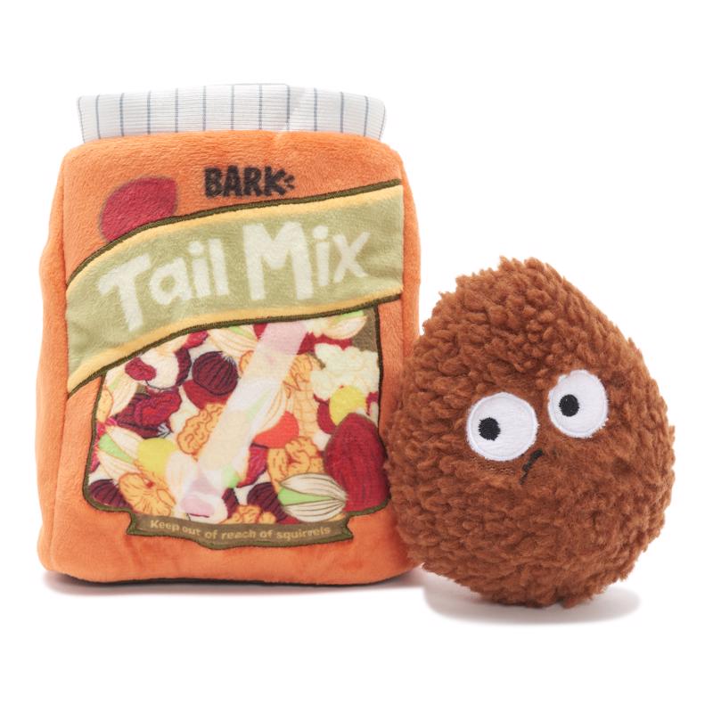 Bark Multicolored Plush Tail Mix Dog Toy 1 pk