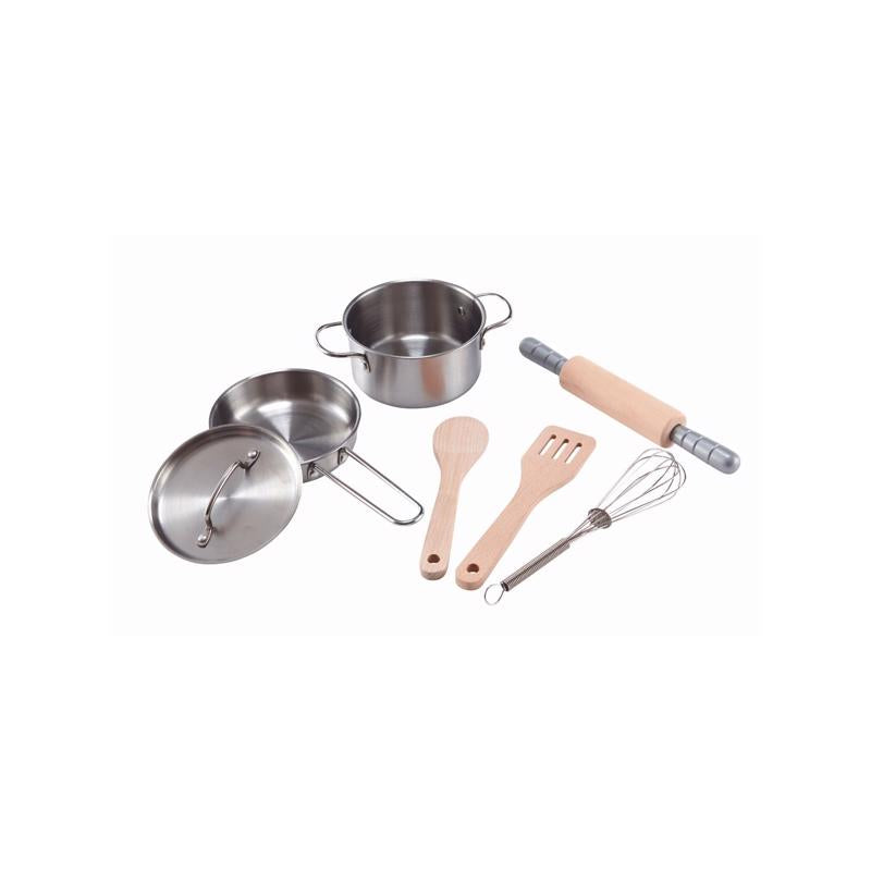 Hape Chef's Cooking Set Wood/Metal 7 pc