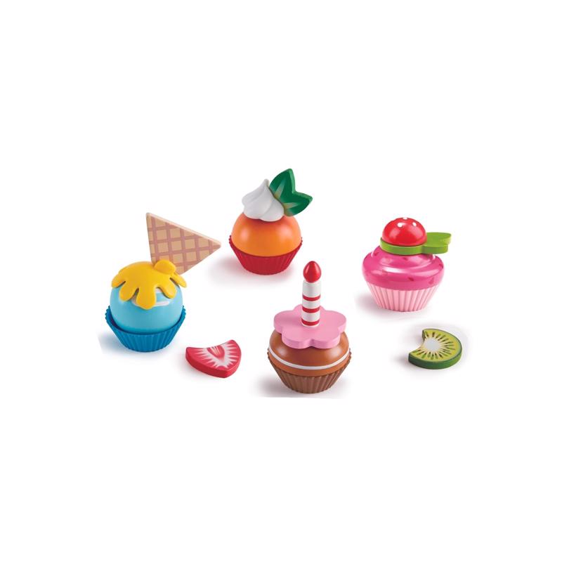 Hape Cupcake Play Set Wood 9 pc