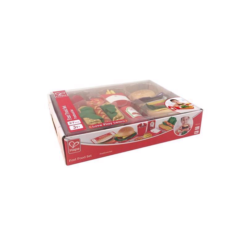 Hape Fast Food Set Wood 27 pc