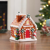 Mr. Christmas LED Brown Ceramic Gingerbread House Christmas Village 7 in.