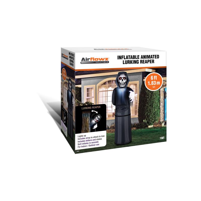 Occasions 6 ft. Prelit Animated Lurking Reaper Inflatable